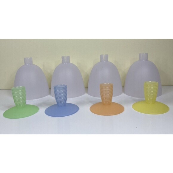 Tupperware Impressions Parfait Dessert Cup Goblet Multicolor Frosted 4093 & 4094 - Picture 4 of 4